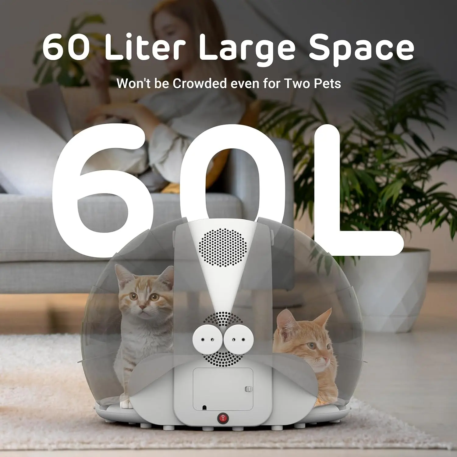 Electric 360 Airflow Temperature Timer 60L  Cat Drying Cabinet Smart Dog Hair Big Folding Pet Hair Dryer Box for Small Animals