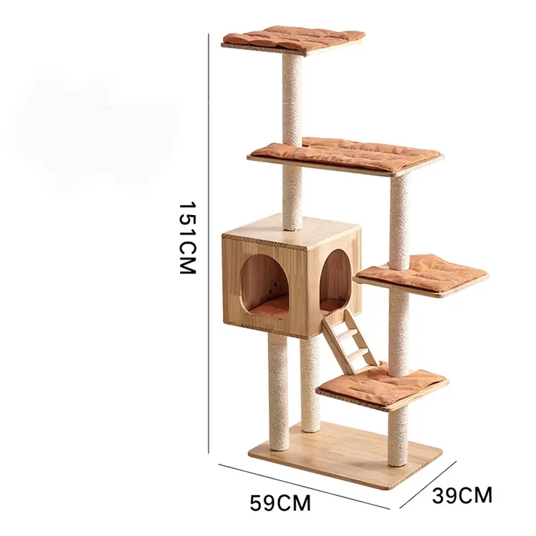 Hot sell Modern Multi-Level Cat Climbing Frame Cat Tree Towers Pet Play House Furniture for Cat