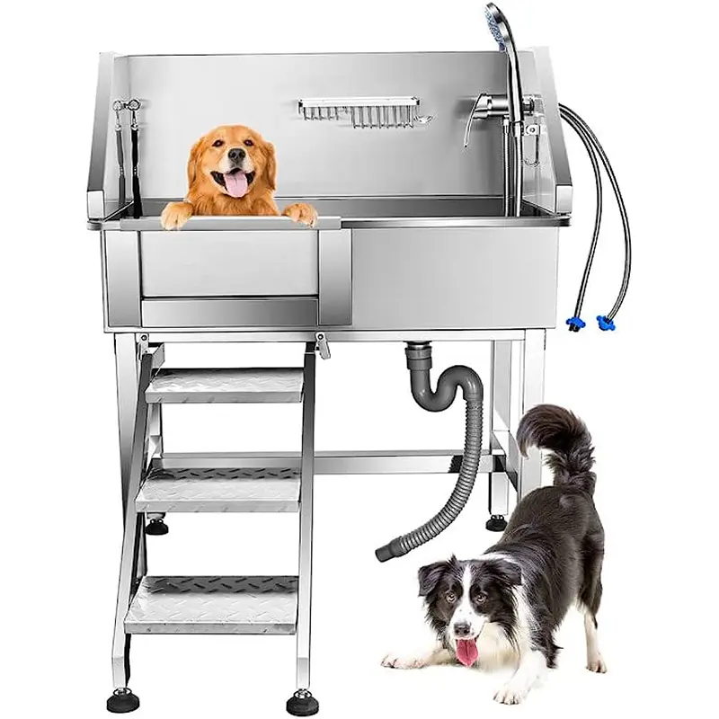 Chinese Factory Adjustable Height Dog Grooming Bath Tub Washing Station Pet Cleaning Bathing Tub