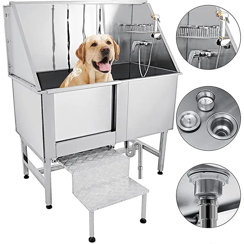Chinese Factory Adjustable Height Dog Grooming Bath Tub Washing Station Pet Cleaning Bathing Tub