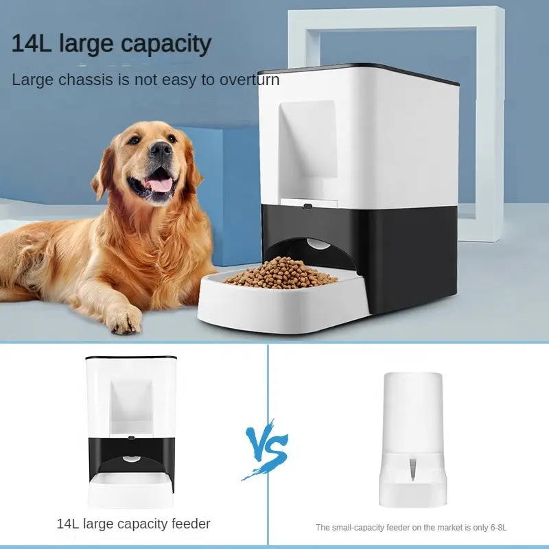 New Automatic Pet Feeder 14l Capacity Smart Pet Food Dispenser Automatic Dog Cat Feeder