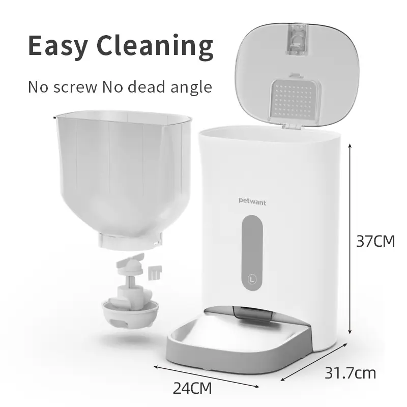 Wholesale Automatic Pet Feeder Anti Jamming Grain 4 Meals Timed Dog Cat Food Dispenser