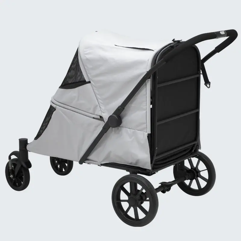 Easy Fold Dual Entry Dog Wagon - One-Foot Brake - All Terrain Pet Stroller for  Large Senior Dogs