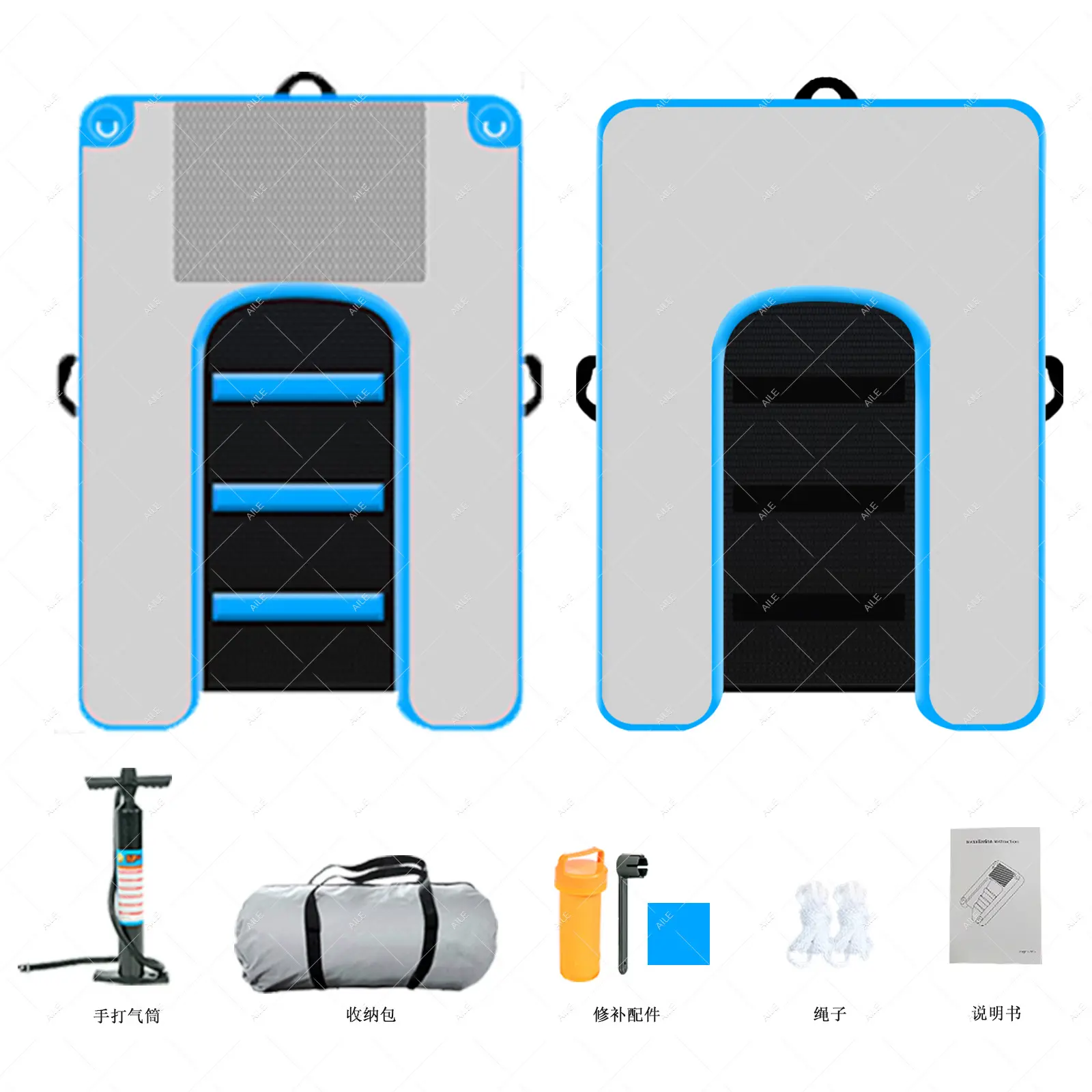 Inflatable Boat Dog Ramp Rest & Climbing Ladder for Swimming Pool Float Pet Water Toys for Travel Carrying Premium Pet Carriers