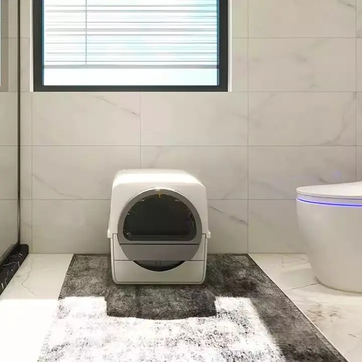 Pet Kitten Anti Splash Toilet Litter Tray Indoor Bedpans Fully Enclosed Plastic Sandbox Pet Litter Box Deodorizer Cat Supplies