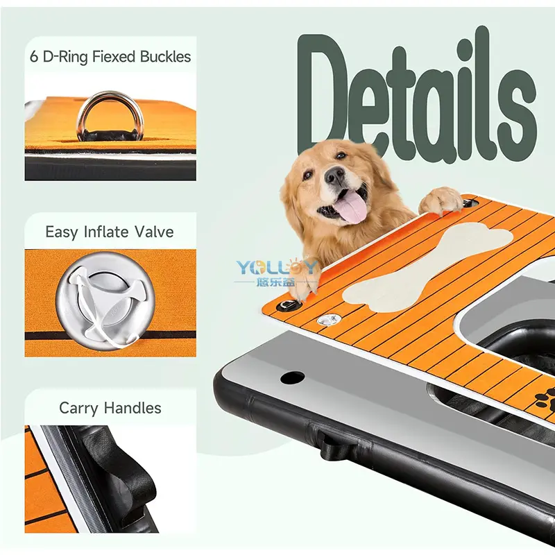 Inflatable Floating Boat Water Ramps for Dogs Pup Plank
