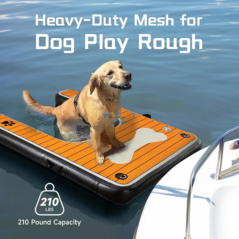 Inflatable Floating Boat Water Ramps for Dogs Pup Plank
