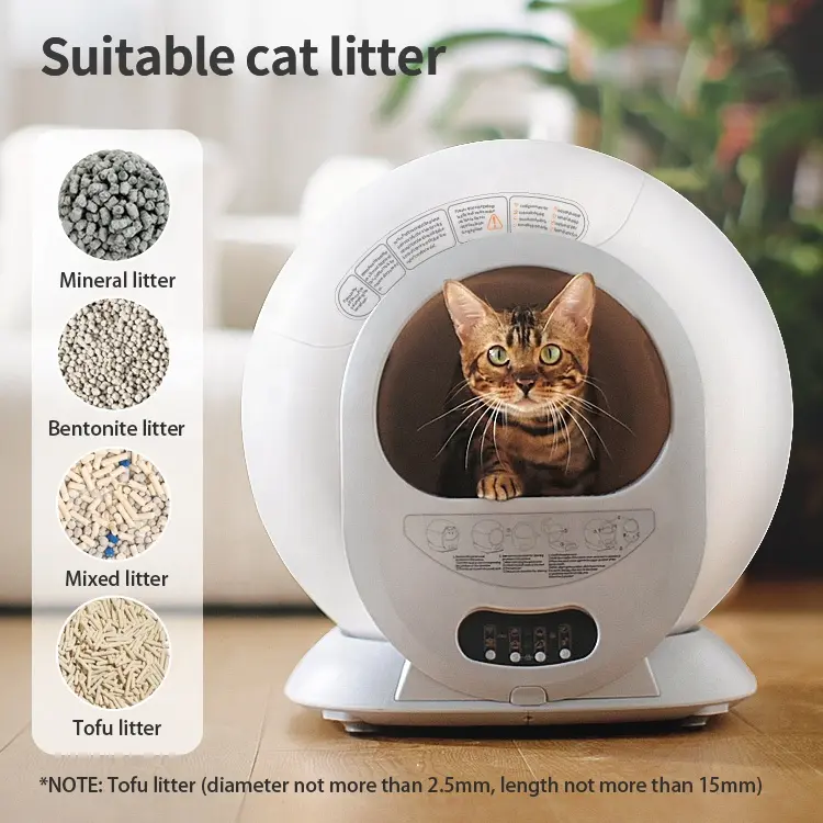 Enclosed Smart Cat Toilet Automatic Sandbox  Litter Tray Self Cleaning Liter Box for Cat