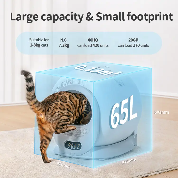 Enclosed Smart Cat Toilet Automatic Sandbox  Litter Tray Self Cleaning Liter Box for Cat