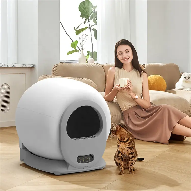 Enclosed Smart Cat Toilet Automatic Sandbox  Litter Tray Self Cleaning Liter Box for Cat