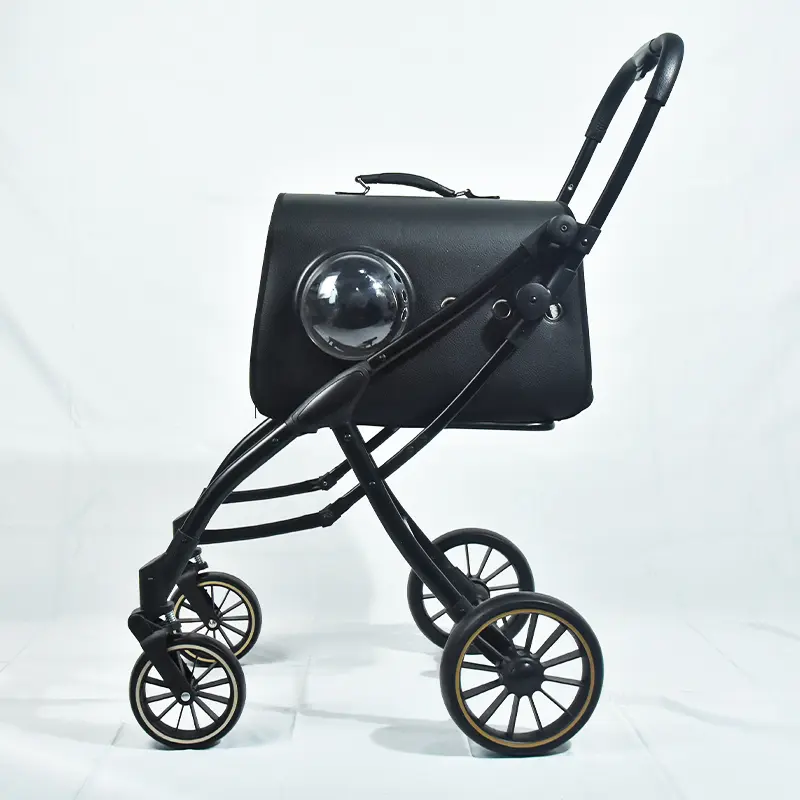 Popular Pet Stroller Medium Dog Stroller Fold Removable Pet Pram for Dog Cat