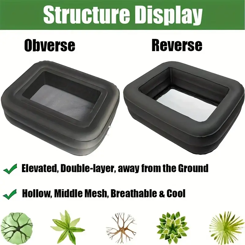 PVC Waterproof non-slip inflatable dog inflatable pet mattress suitable for small size medium size cats and dogs