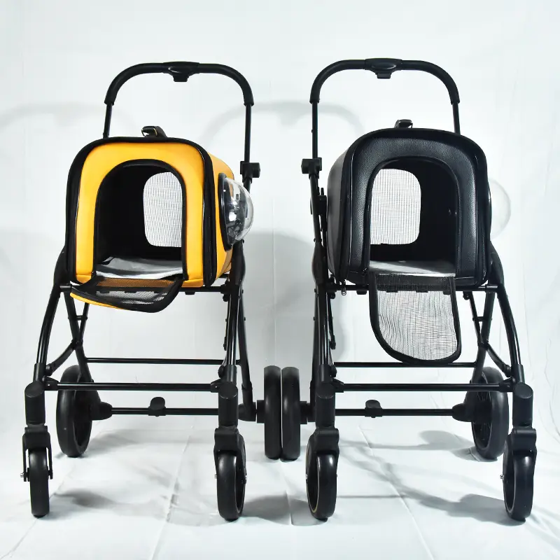 Popular Pet Stroller Medium Dog Stroller Fold Removable Pet Pram for Dog Cat