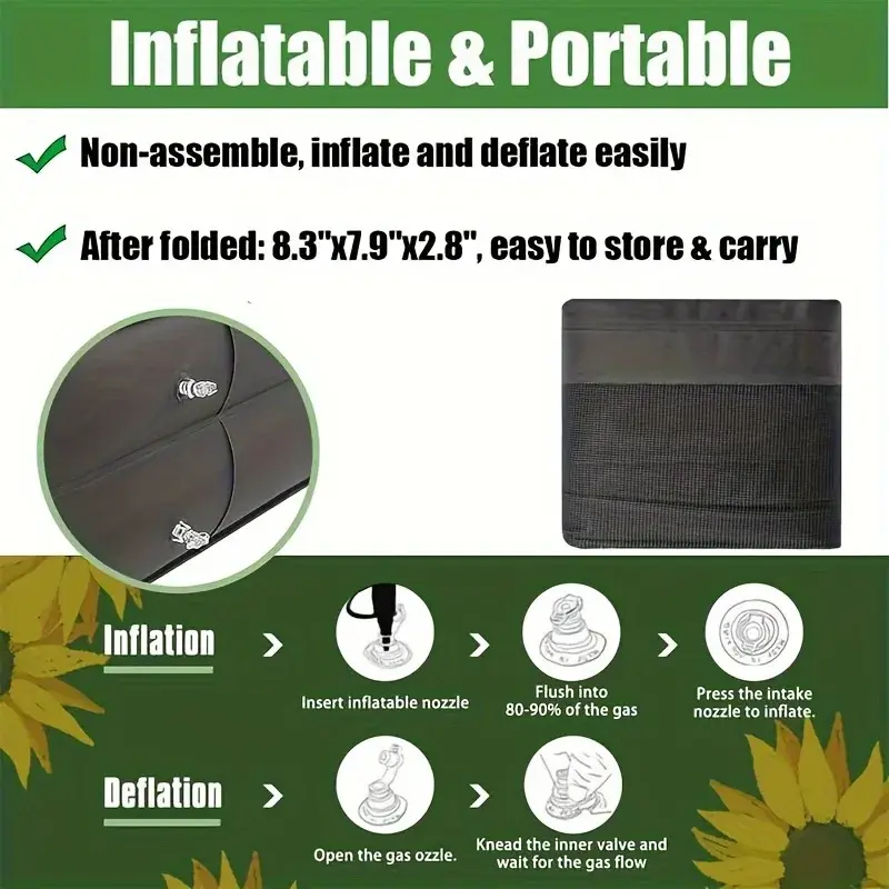 PVC Waterproof non-slip inflatable dog inflatable pet mattress suitable for small size medium size cats and dogs