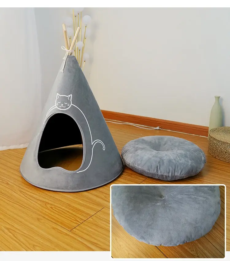 YueShang hot sale round pet bed soft dog sofa bed with canopy comfortable mattress pet bed wholesale