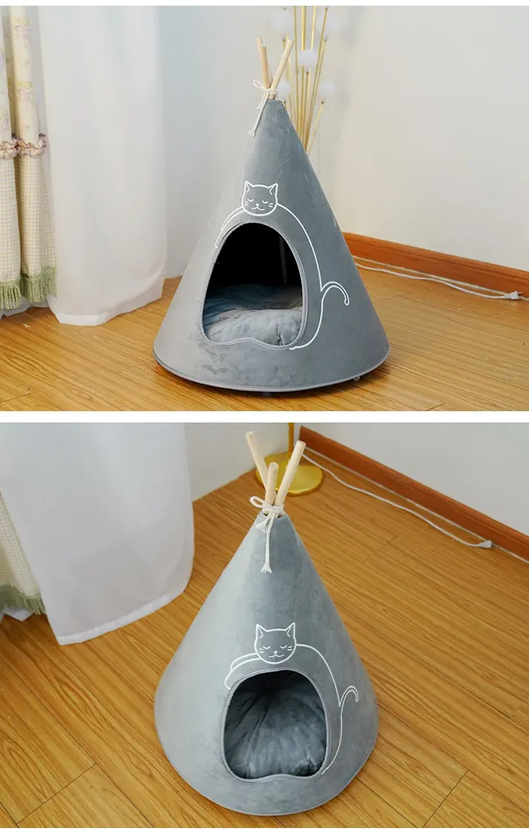 YueShang hot sale round pet bed soft dog sofa bed with canopy comfortable mattress pet bed wholesale