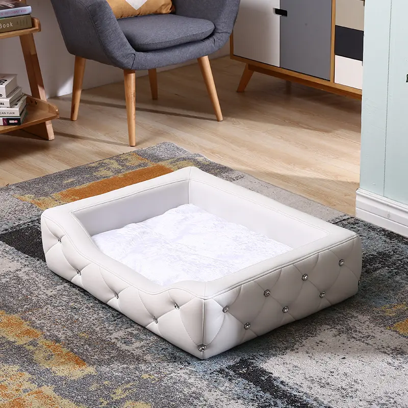 High End Dog Couch Bed Large Size Pet Furniture Sofa Solid Wood Pet Nest