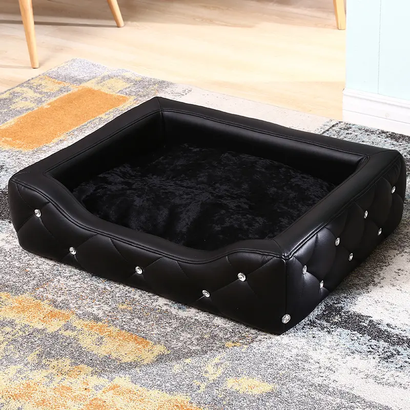 High End Dog Couch Bed Large Size Pet Furniture Sofa Solid Wood Pet Nest