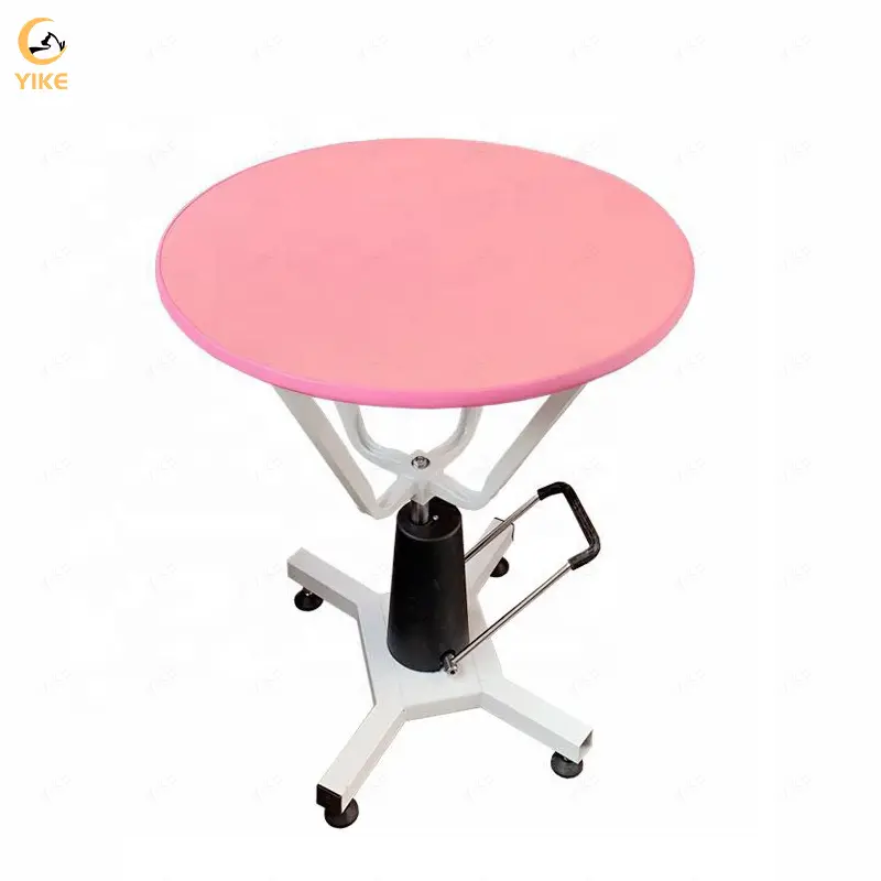 Veterinary Cat Shop Puppy Salon Detachable Hydraulic Lifting Round Height Adjustable Pet Dog Grooming Table