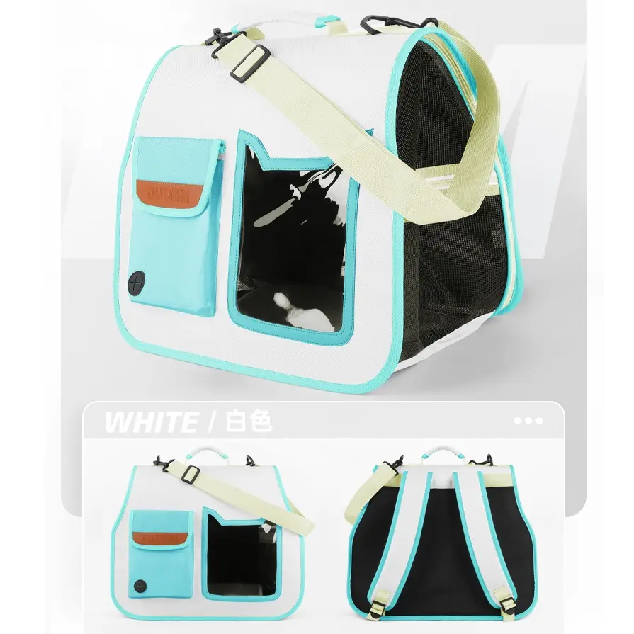 Airline Approved Soft-Sided Cat and Dog Carrier Travel Puppy Carrying Case with Zipper Closure Collapsible Cat Bag