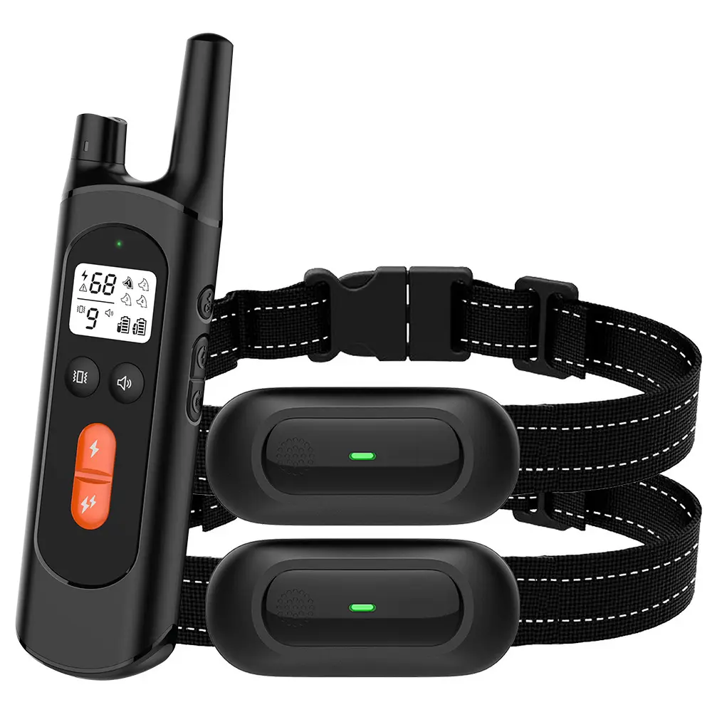 IP67 Waterproof Eco-Friendly Dog Training Collar 4000ft Remote Control Range With 3 Channels & 4 Effective Training Modes