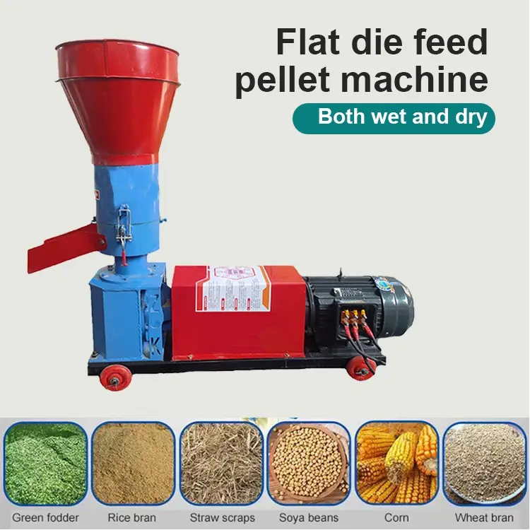 Pig Cattle Chicken Fish Poultry Livestock Feed Processing Granulator Machines Pellet Making Farm Machine