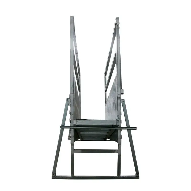 Convenient and practical galvanized cattle loading ramp on the farm