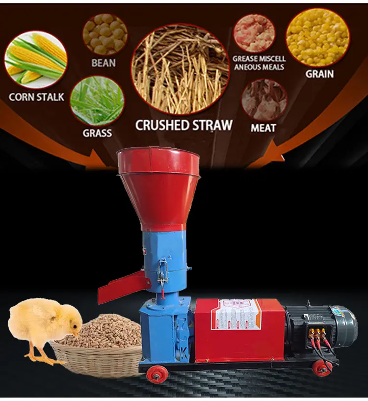 Pig Cattle Chicken Fish Poultry Livestock Feed Processing Granulator Machines Pellet Making Farm Machine