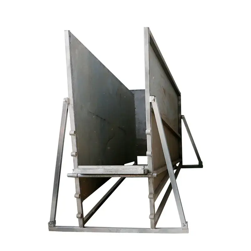 Convenient and practical galvanized cattle loading ramp on the farm