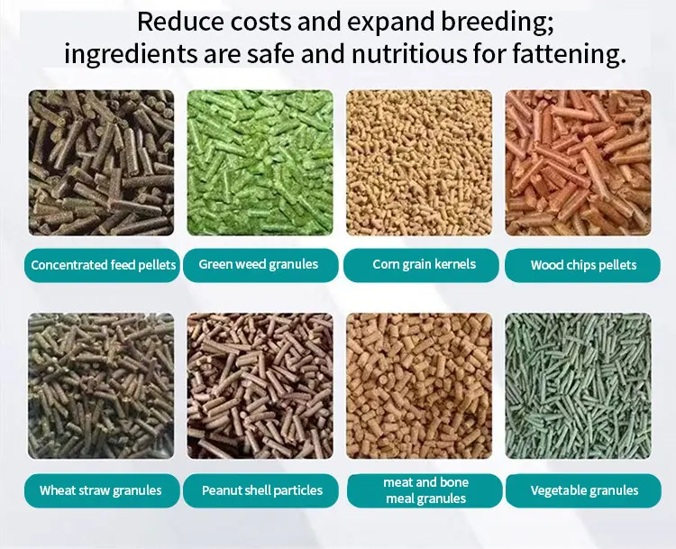 Pig Cattle Chicken Fish Poultry Livestock Feed Processing Granulator Machines Pellet Making Farm Machine