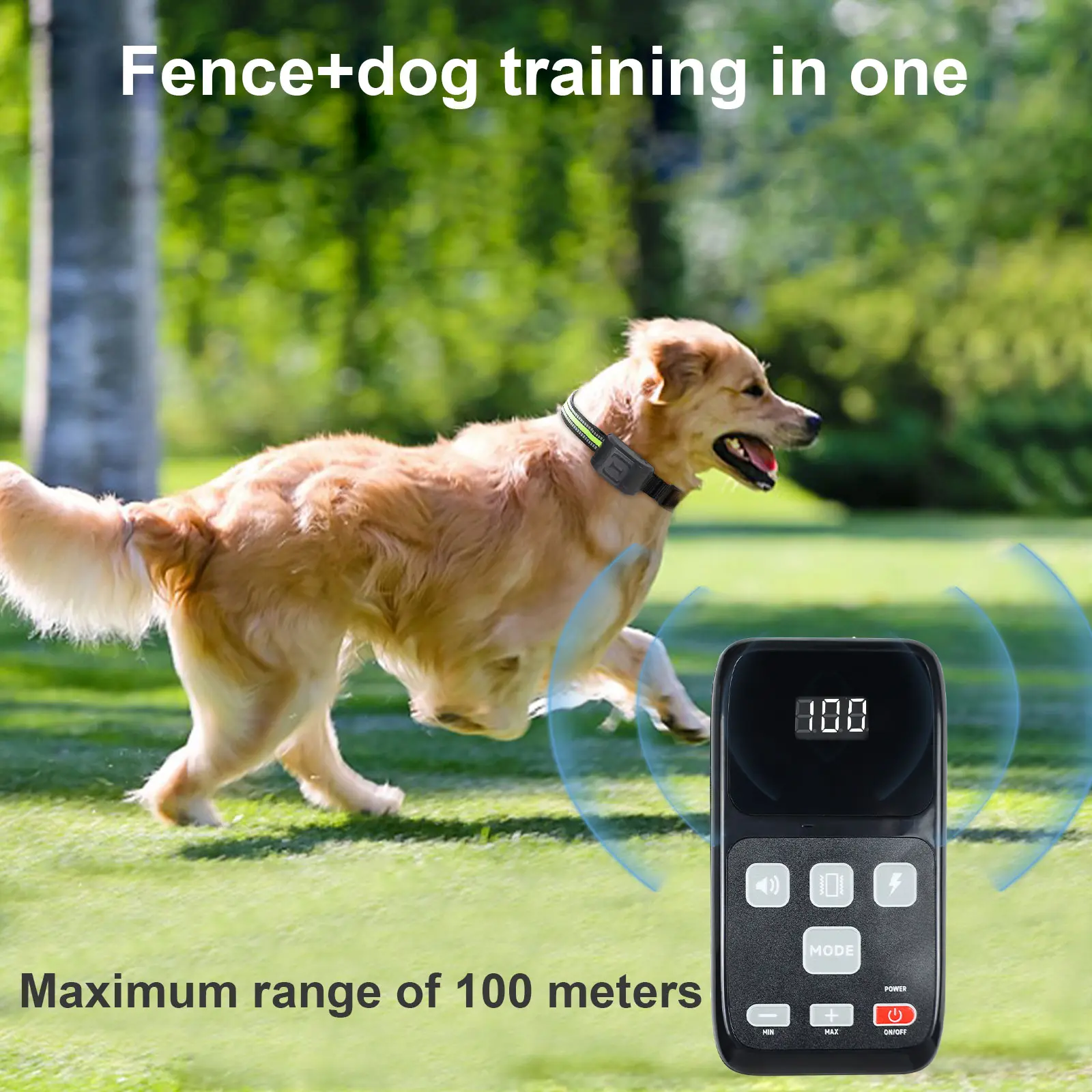 Dog Remote Dog Training Collar With Vibration Training Touch Warning Stop Barking Ring 150m Set Light Electronic Fence