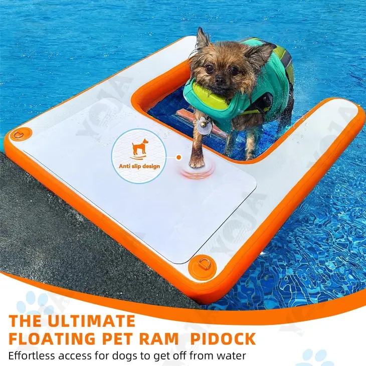 Dogs Water Play Inflatable Pup Plank Dog Ramp Pet Ramp Plank Float Platform for Sale Inflatable Dog Ramp