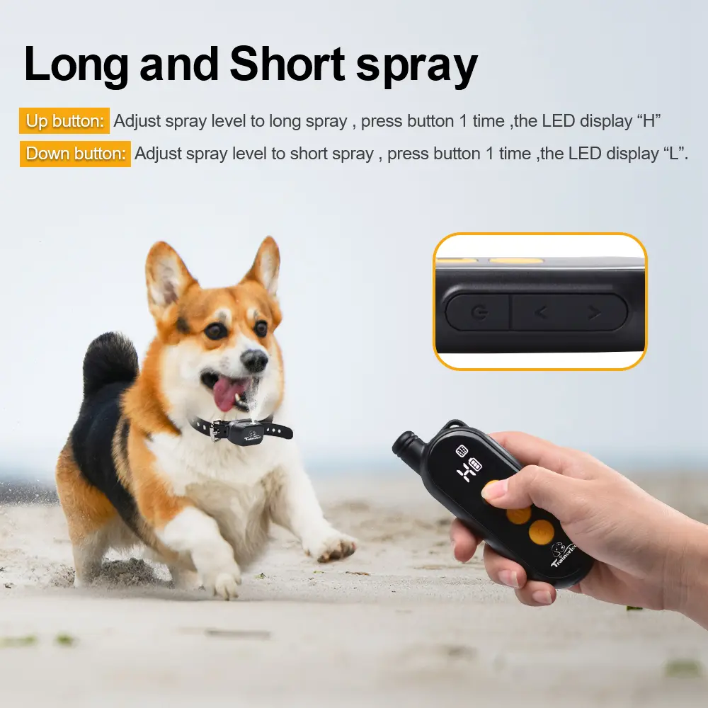 Top Seller Refill Gas Cylinder Automatic Spray Anti-Bark Collar Dog Bark Training Collar