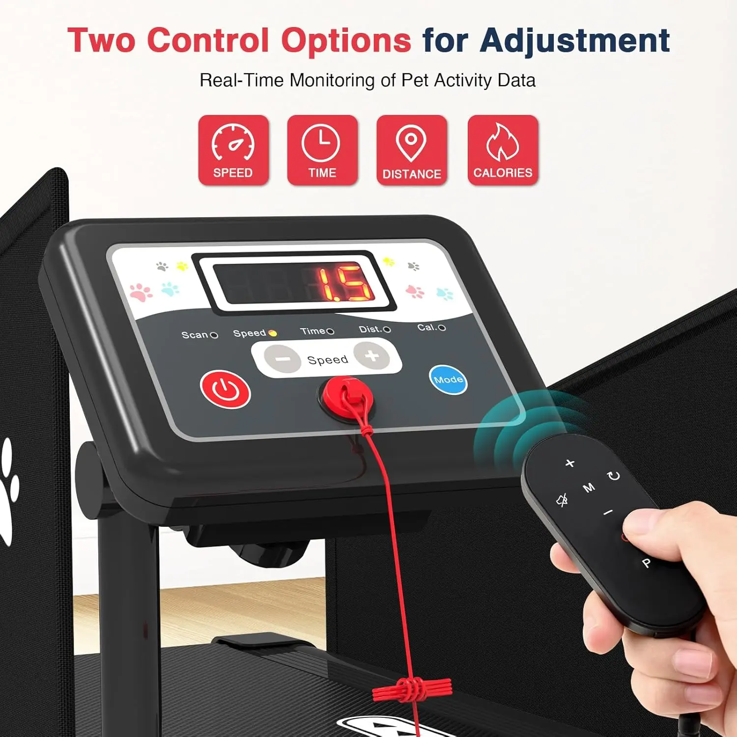 High Quality Exercise Indoor Animal Use LCD Display Foldable LED Display Dog Treadmill Pet Walking Pad for Pet