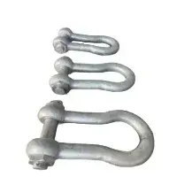 250T forged hoist shackle and hook heavy load bolted galvanized shackle customized  shape and material