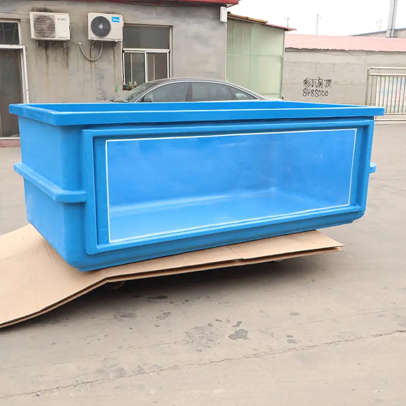 FISH Cheap Sale Supplier High Quality Open Top Ecological Aquaculture Fish tank Fiberglass Rectangular Fish tank Aquariums