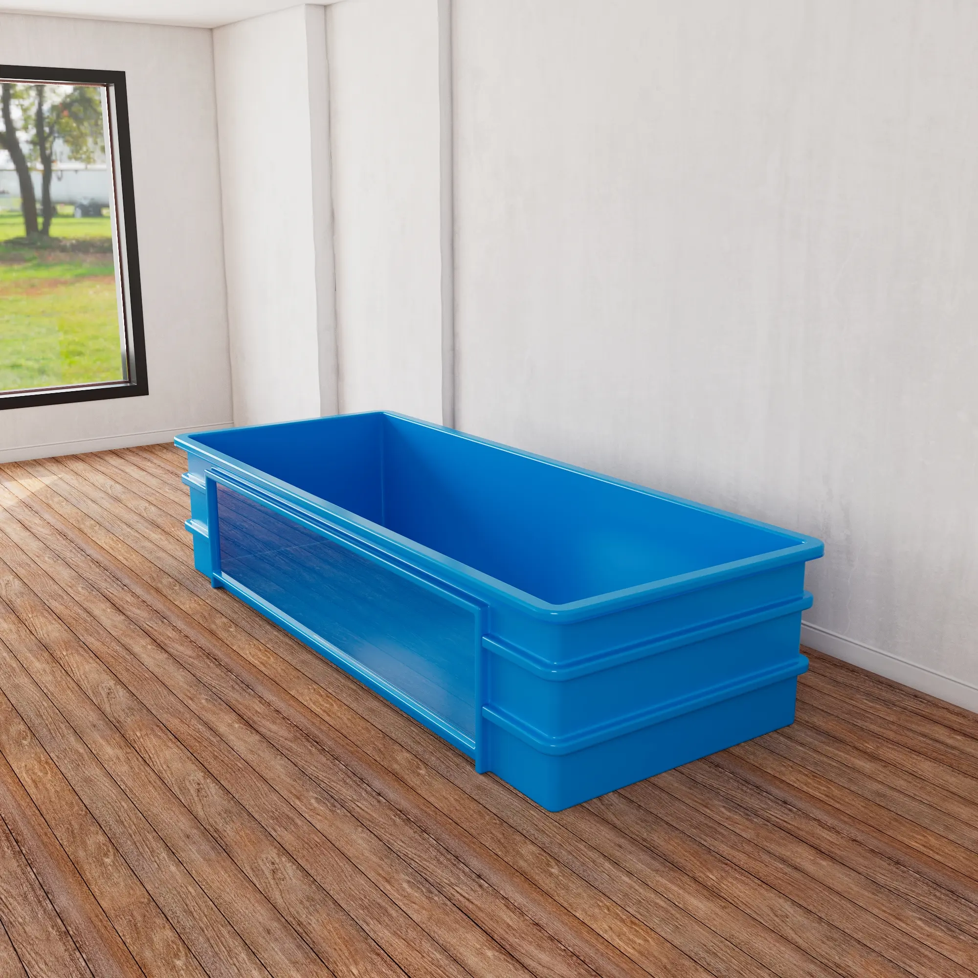 FISH Cheap Sale Supplier High Quality Open Top Ecological Aquaculture Fish tank Fiberglass Rectangular Fish tank Aquariums