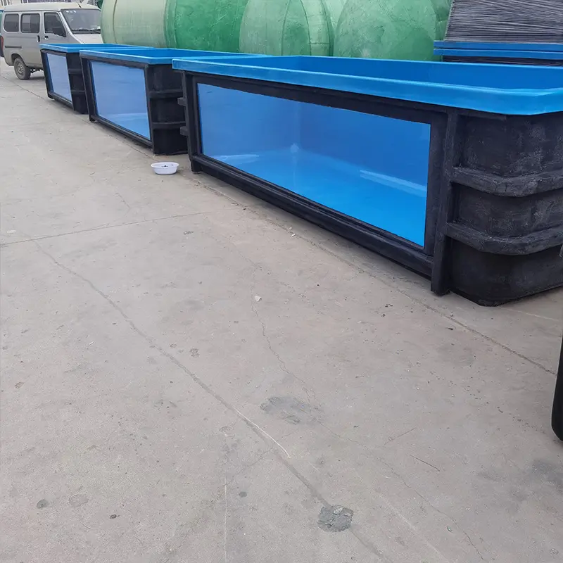 FISH Cheap Sale Supplier High Quality Open Top Ecological Aquaculture Fish tank Fiberglass Rectangular Fish tank Aquariums