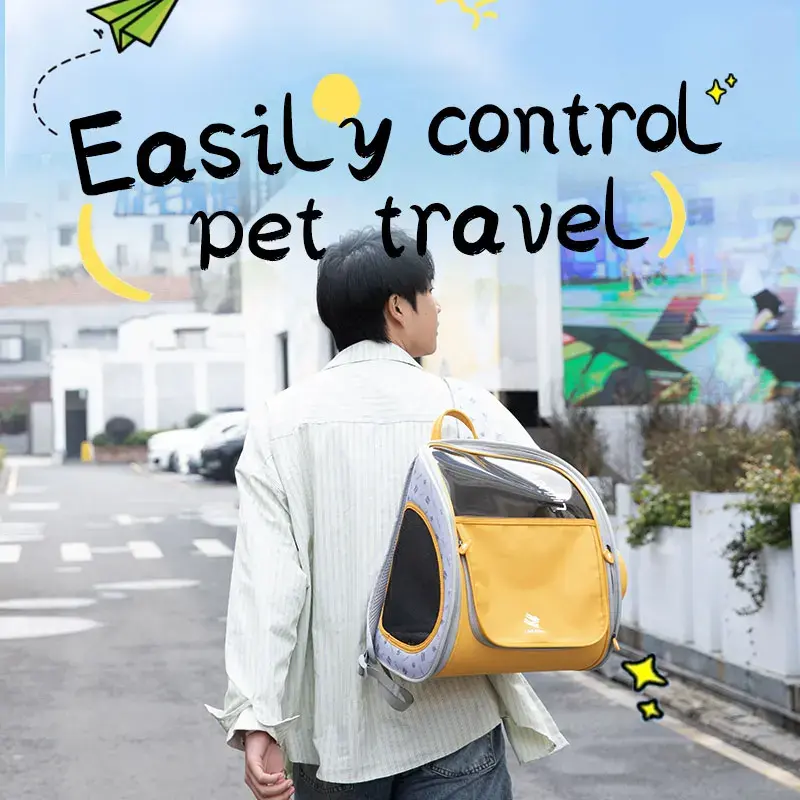Portable Pet Backpack for Cats & Dogs - Durable Breathable Large Capacity Cat Travel Bag for Small to Medium Pets