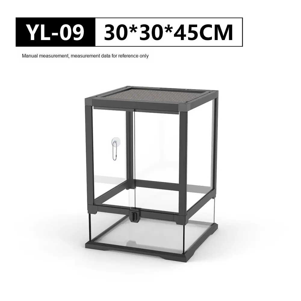 Reptile Rainforest Foldable Glass Tank with Front Door for Turtle Gecko Lizard Breeding for New Year's Holiday
