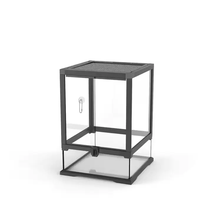 Reptile Rainforest Foldable Glass Tank with Front Door for Turtle Gecko Lizard Breeding for New Year's Holiday