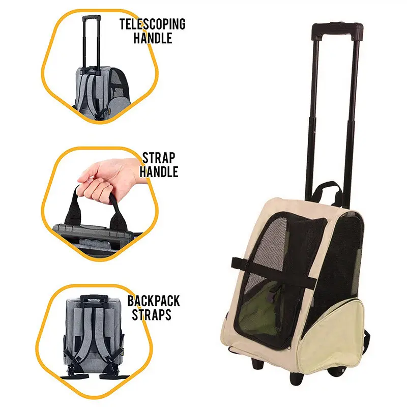 Portable Foldable Backpack for Dogs Travel Bag with Zipper Closure for Carrying Your Furry Friend On-The-Go!