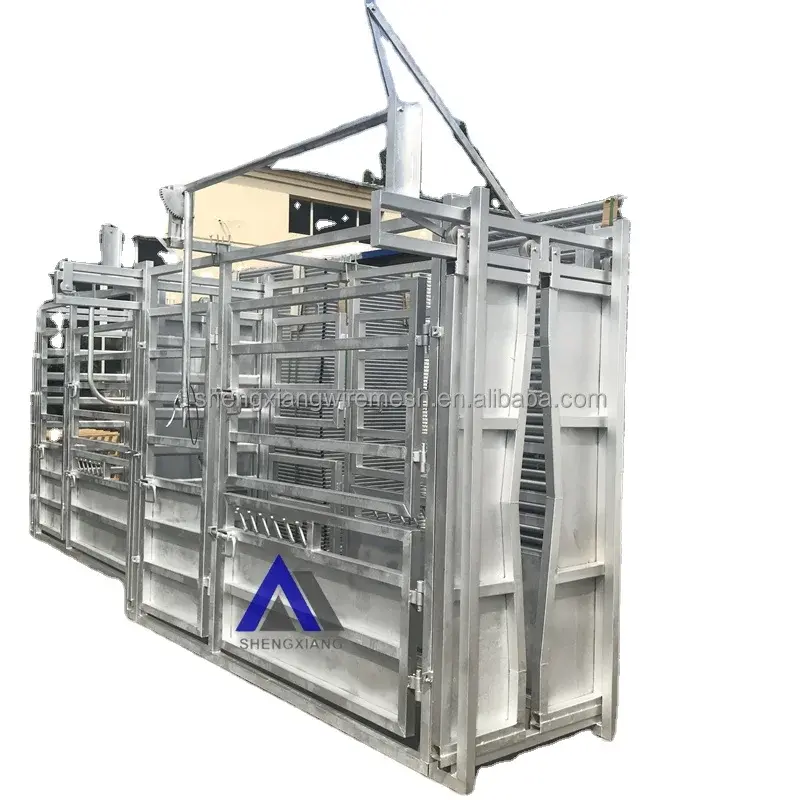 High Quality Heavy Duty Cattle Crush with Weighing Scale Trimming Portable Cattle Squeeze Crusher