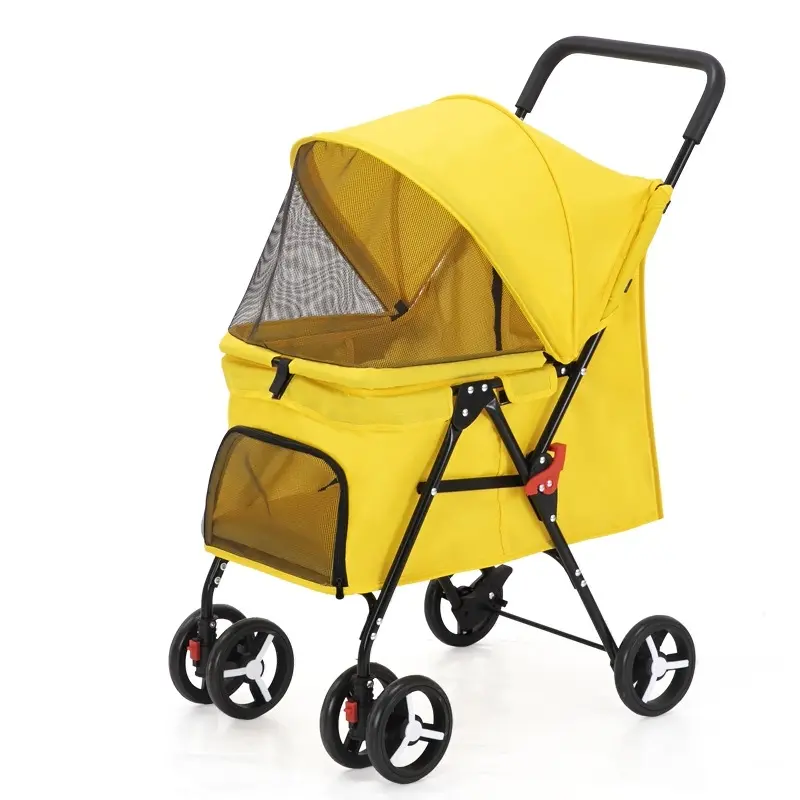 Small Foldable Portable Fabric Pet Stroller for Animal Use