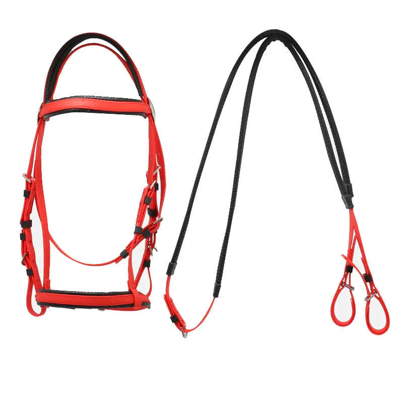 Full Horse Dressage Bridle Cold-Resistant PVC Synthetic Nylon Material Western Style Leather Saddle English Riding Activities