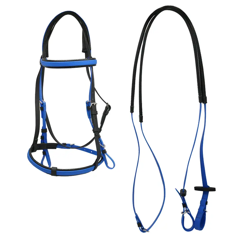 Full Horse Dressage Bridle Cold-Resistant PVC Synthetic Nylon Material Western Style Leather Saddle English Riding Activities