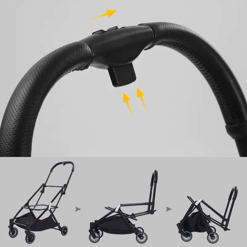 Outdoor Travel Cat and Dog Large Space Four-Wheeled Cart Lightweight Folding Double Deck Pet Stroller