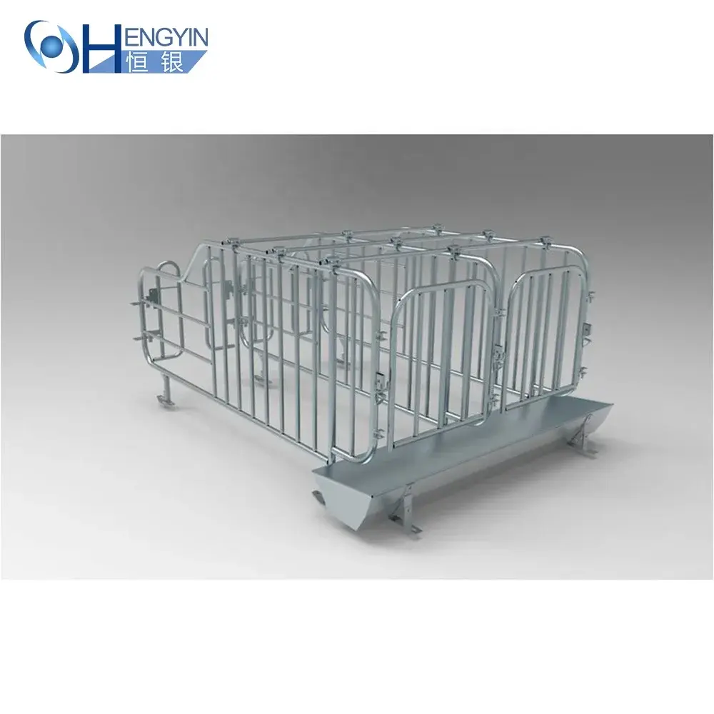 High quality durable pig equipment hot dip galvanized pig gestation crate