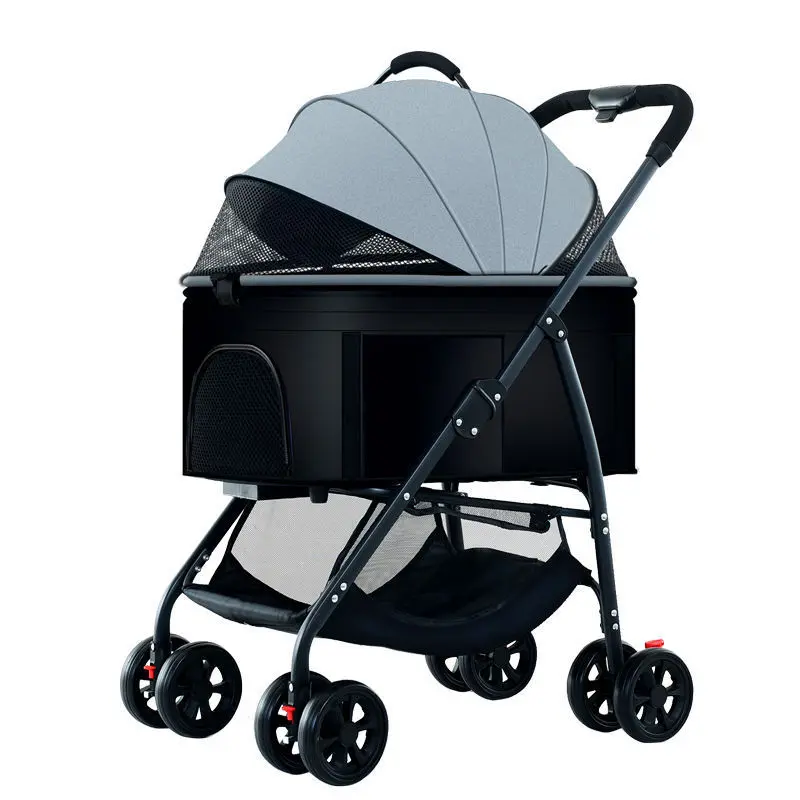 Luxury High Quality 4-Wheel Pet Stroller for Small Dogs and Cats