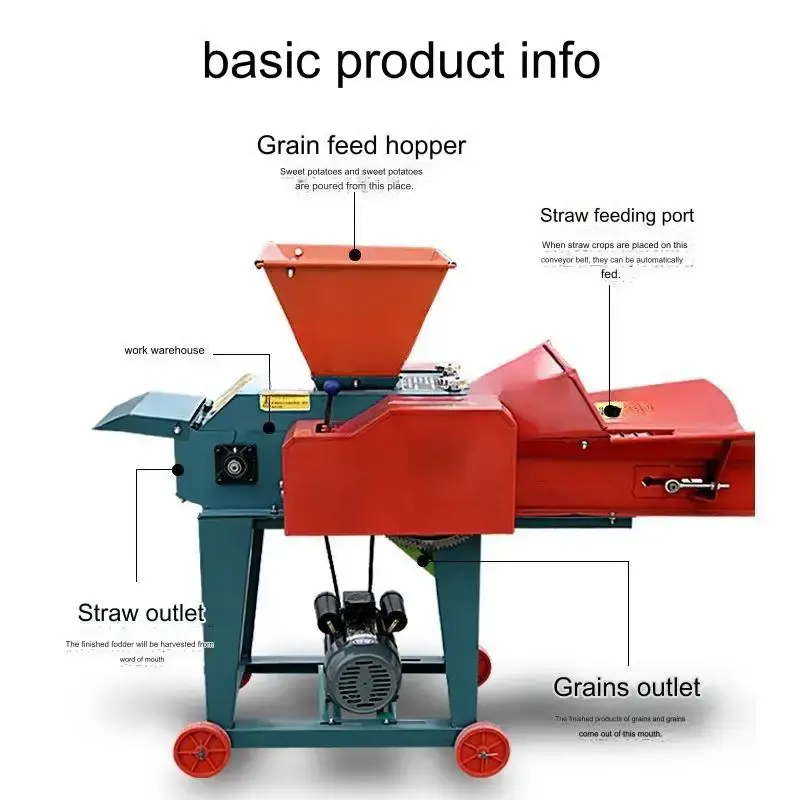 For Rabbit, Cow, Chicken, Sheep, Bee, Horse, Goose, Donkey, Duck, Quail, Pig And Mule Plant Feed Chaff Cutter